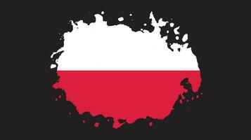 Brush stroke Poland flag vector