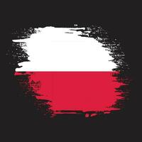 Vintage grunge texture Poland abstract flag vector