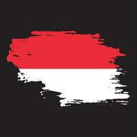 diseño de vector de bandera de textura de indonesia