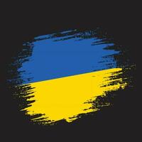 Professional Ukraine grunge flag vector