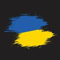 vector de bandera de ucrania de trazo de pincel