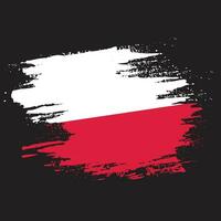 New Poland grungy flag vector