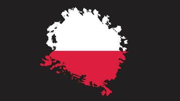 Poland brush stroke flag vector