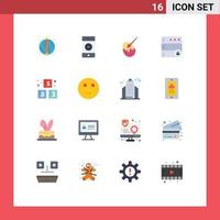 16 Creative Icons Modern Signs and Symbols of preschool abc brush server database Editable Pack of Creative Vector Design Elements