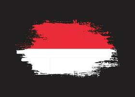 Professional hand paint Indonesia flag vector