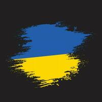 Texture effect Ukraine flag vector