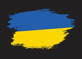 Grunge effect Ukraine flag design vector