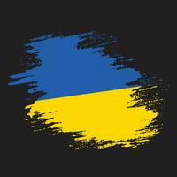 Vintage Ukraine grunge texture flag vector