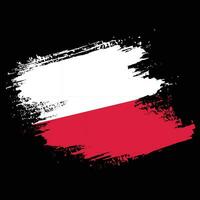 Professional Poland grunge flag vector