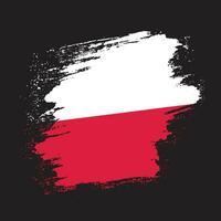 vector abstracto de la bandera del grunge de polonia