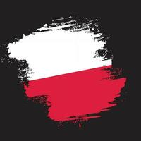 Vector brush stroke Poland flag
