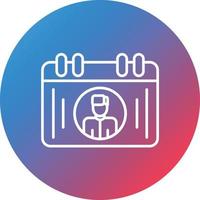 Scheduling Interviews Line Gradient Circle Background Icon vector