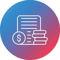 Salary and Compensation Line Gradient Circle Background Icon vector