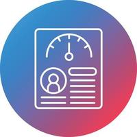 Business Credit Score Line Gradient Circle Background Icon vector