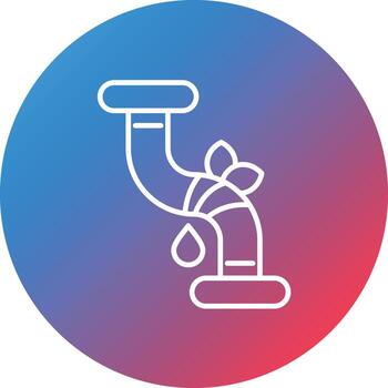 Pipe Fixing Line Gradient Circle Background Icon vector