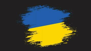 Stain brush stroke Ukraine flag vector