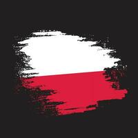 Poland grunge texture flag vector