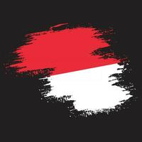 Free brush stroke Indonesia flag vector image