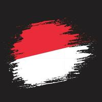 Grunge texture splash Indonesia flag vector