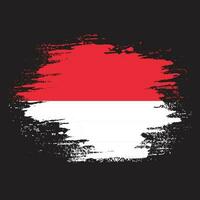 Splash texture effect Indonesia flag vector