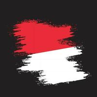 Paint brush stroke shape Indonesia flag vector