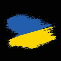 diseño de vector de bandera de ucrania de estilo vintage