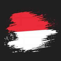 Faded grungy style Indonesia flag vector