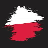 Professional Poland grunge flag vector