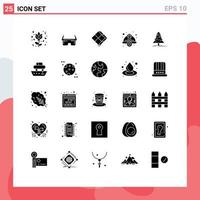 Set of 25 Modern UI Icons Symbols Signs for tree helmet decor hard add Editable Vector Design Elements