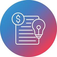 Intangible Asset Line Gradient Circle Background Icon vector