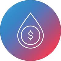Liquidity Line Gradient Circle Background Icon vector