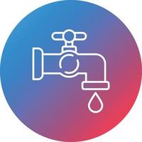 Faucet Line Gradient Circle Background Icon vector