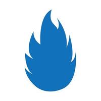 blue fire flame logo vector