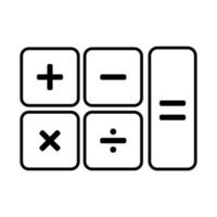 diseño de ilustración de icono de calculadora simple vector