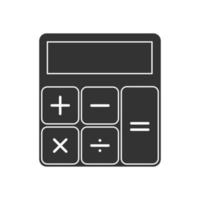 diseño de ilustración de icono de calculadora simple vector