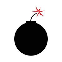 simple bomb icon vector