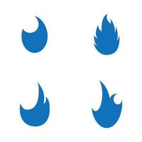 logotipo de llama de fuego azul vector