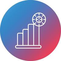 Challenges Line Gradient Circle Background Icon vector