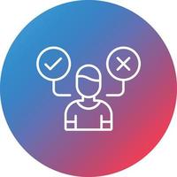Decision Makers Line Gradient Circle Background Icon vector