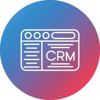 Crm Line Gradient Circle Background Icon vector