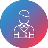 Gate Keeper Line Gradient Circle Background Icon vector