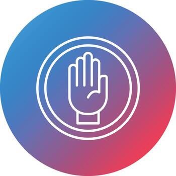 Objections Line Gradient Circle Background Icon vector