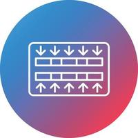 Sequence Alignment Line Gradient Circle Background Icon vector