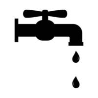 water drops from faucet icon vector