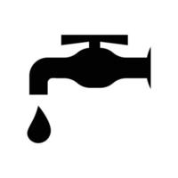 water drops from faucet icon vector