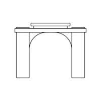 simple gate icon illustration design vector