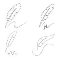 Writing Quill Feather Pen Vector