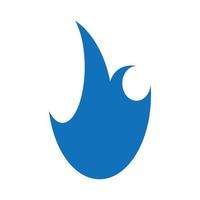 blue fire flame logo vector