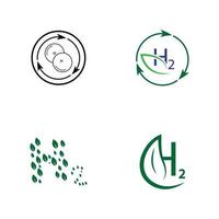 simple hydrogen logo illustration design vector
