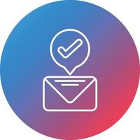Opt In Line Gradient Circle Background Icon vector